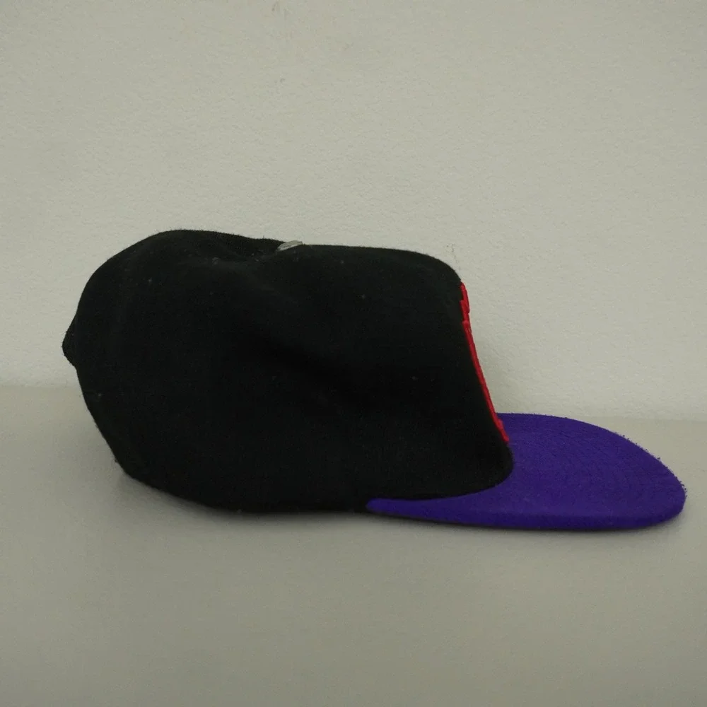 Mitchell & Ness Toronto Raptors Snapback Hat Black Purple HWC Logo